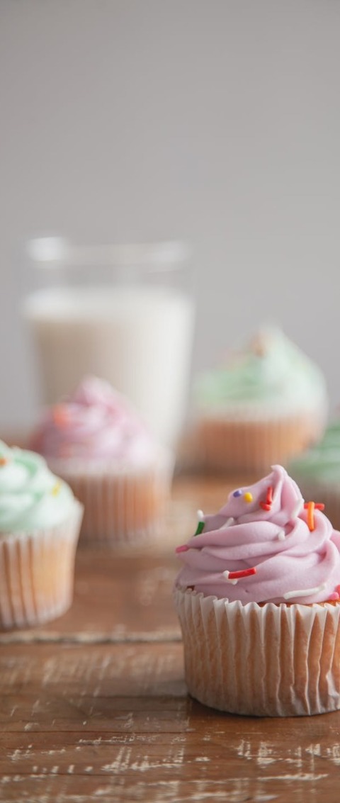 Lemon Cupcakes With Teal And Purple Icing And Sprinkles Recipe