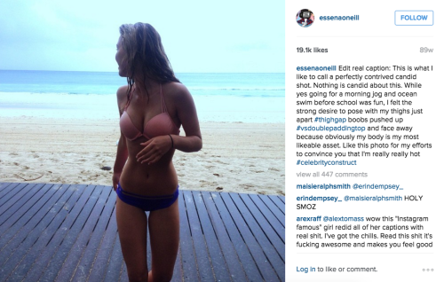 lunarcappy:  sexandtheastrology:  haydenomero:  so i dont know if any of you have heard of essena oneill, but basically she is this 18 year old girl who spend the last year building a ‘career’ in social media and youtube. however, yesterday, she deleted