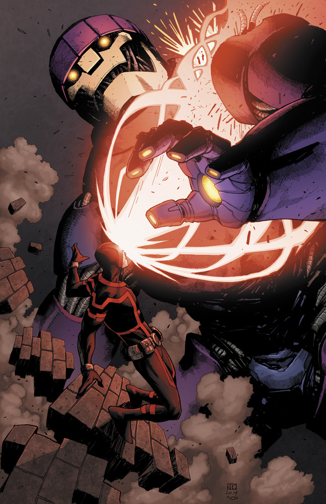 astonishingx:  Cyclops vs Sentinel by Khoi Pham. Colors by by Ross Hughes 