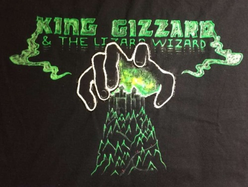 I made my dad and I t-shirts for the King Gizzard and the Lizard Wizard tomorrow!