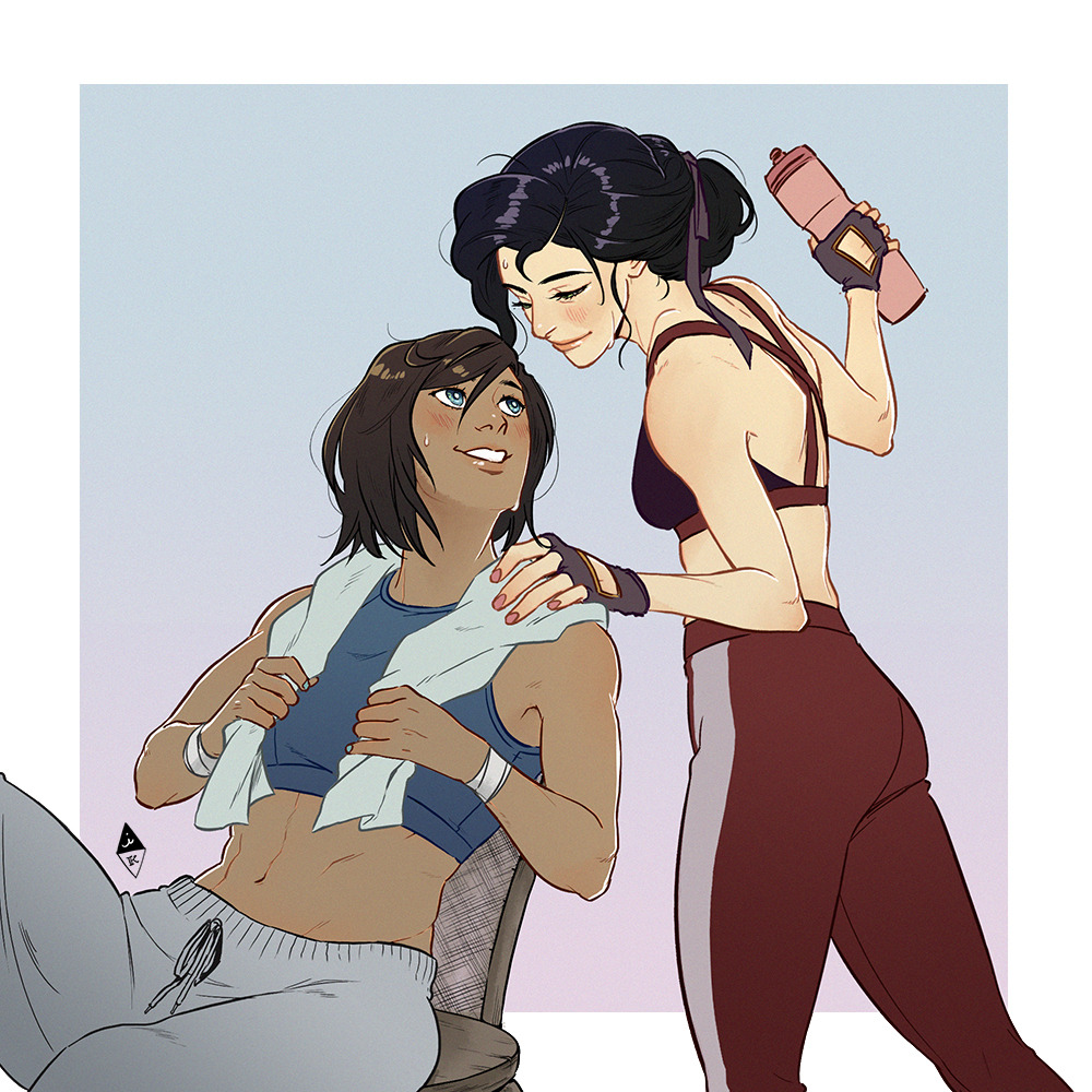 prom-knight:  HUZZAH Korrasami workout prints complete! These will be debuting at