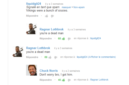 Chuck Norris agree with Ragnar Lothbrok !  www.facebook.com/VikingrVikings?ref=hl