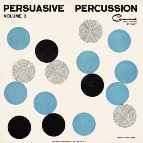Josef Albers, sleeve design Persuasive Percussion vol 3, 1961. Command records.