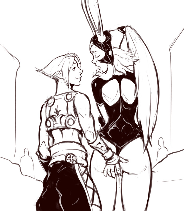 xizrax: sketch commission of Fran and vaan from final fantasy 12  scenes form the