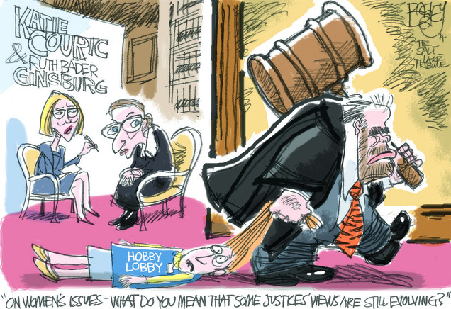 notoriousrbg:  Pat Bagley, Women and the Supreme Court, The Salt Lake Tribune (Aug.