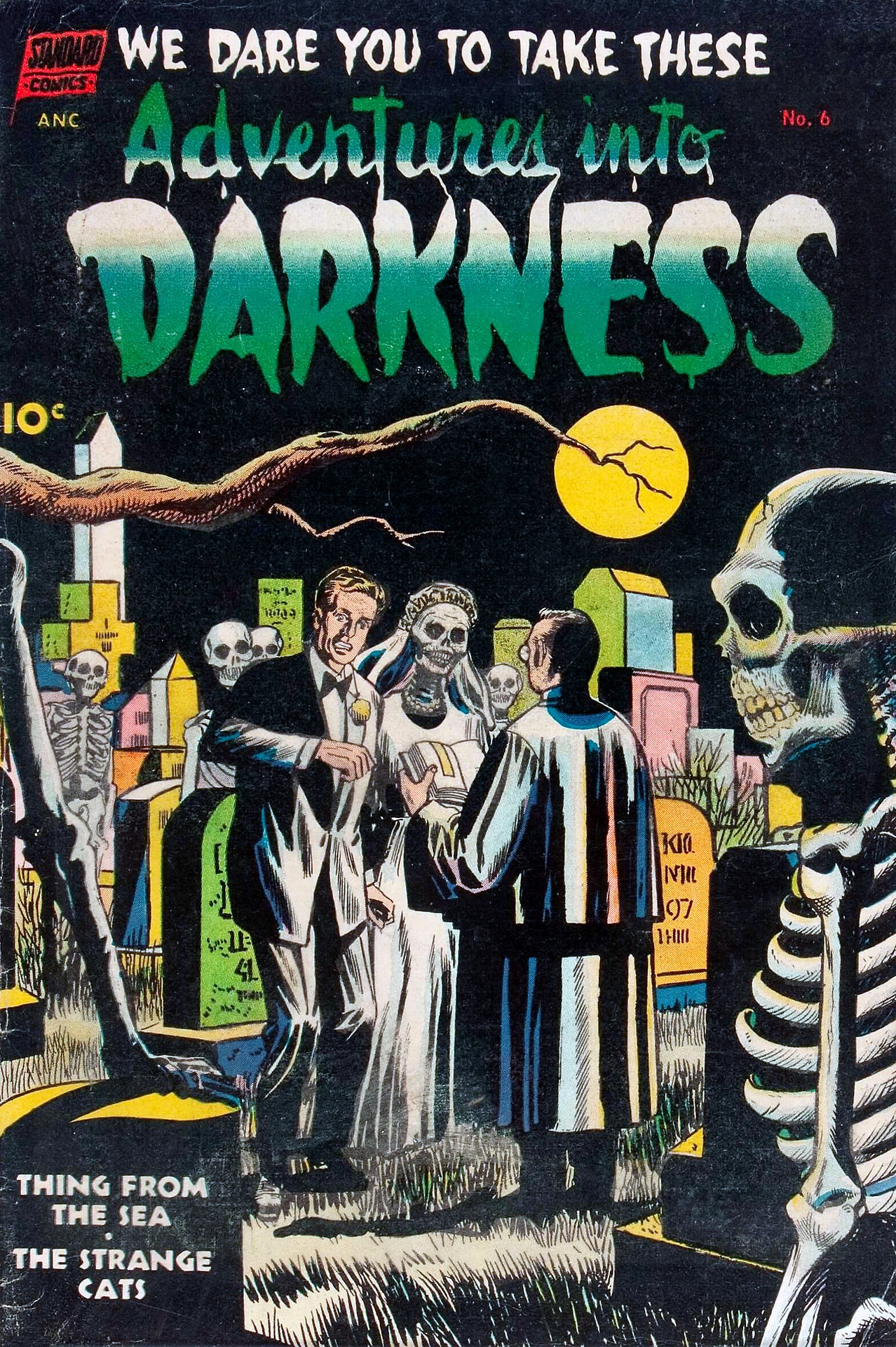 gameraboy:Adventures Into Darkness #6 (1952), cover by George Roussos