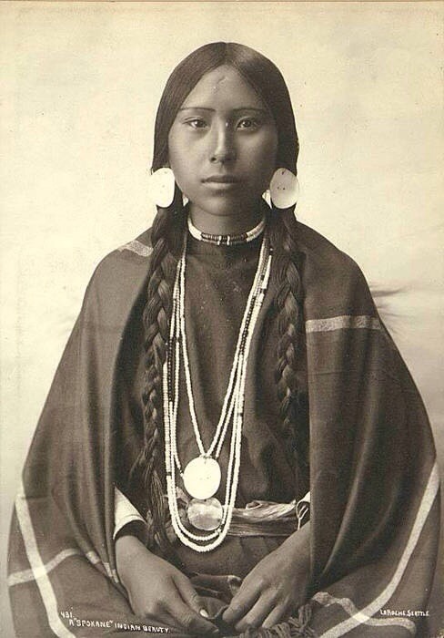 mortuus-lamia:1. Kiowa Girl, Indian Portrait by Edward Curtis. 2. Spokane Indian woman, ca. 1897 3. 