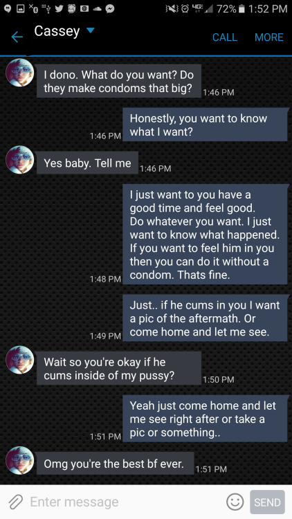 realhotwifetexts: badgirlfriend25: #Girlfriend #Cuckold #Texts #fucking Not sure this is real but I 