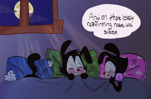 catch me crying real tears at how cute yakko looks all snuggled up (tallphonse)QAQ the moon rays are so pretty..and the pillows&hellip;.the rosy cheeks&hellip;omg