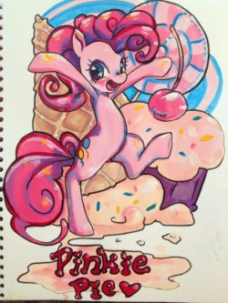 luvlymilk:  I liked the rainbow dash enough to also do my favorite, Pinkie Pie! Smile smile smile ~ 