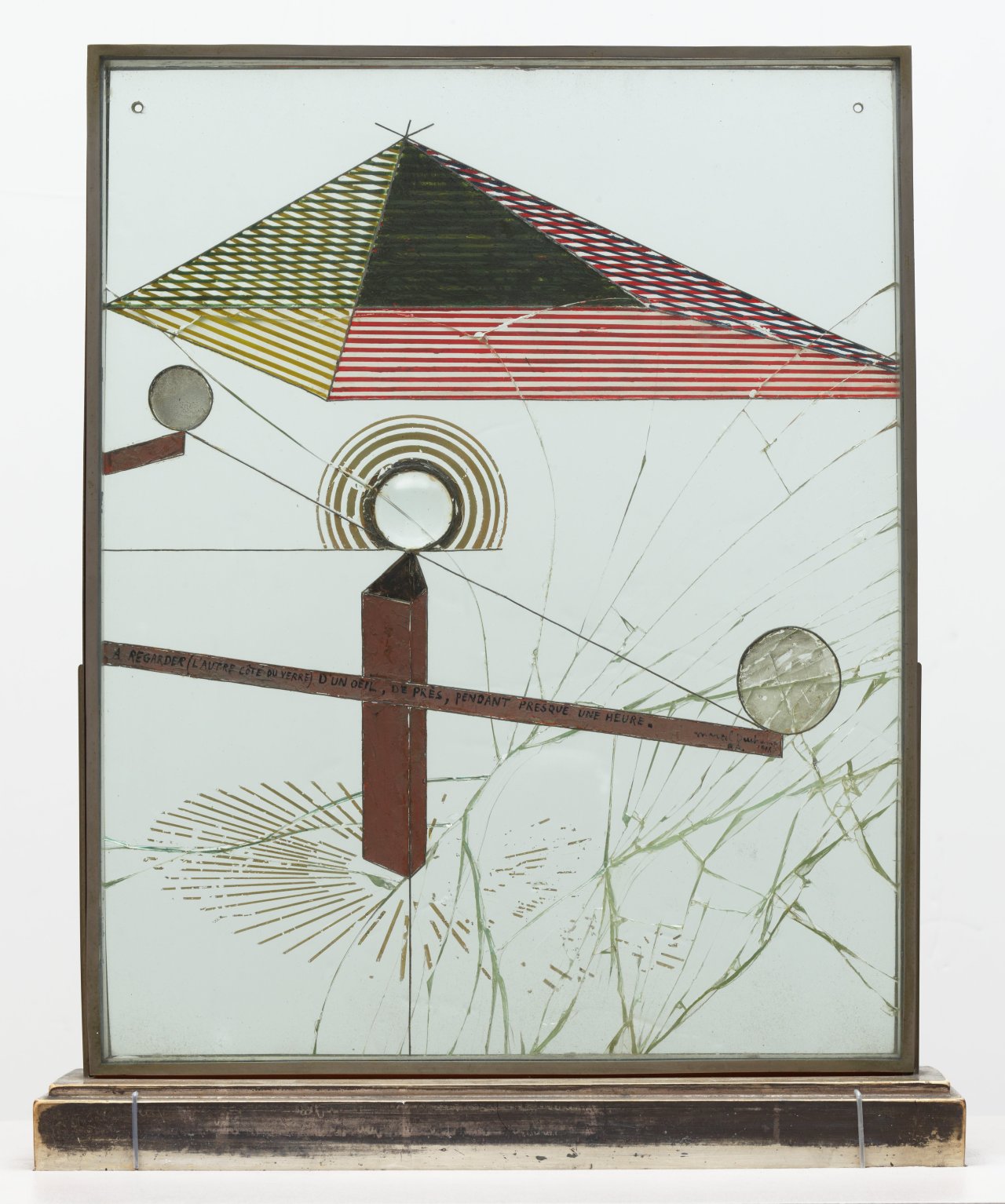 moma:
“Marcel Duchamp was born today in 1887. The title of this artwork is an instruction to the viewer: To Be Looked at (from the Other Side of the Glass) with One Eye, Close to, for Almost an Hour. The experience is said to produce a hallucinatory...