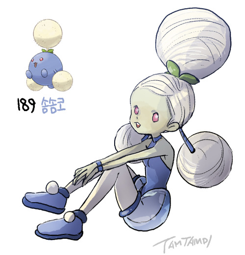 tamtamdi: Pokemon Gijinka 187. Hoppip 188. Skiploom 189. Jumpluff