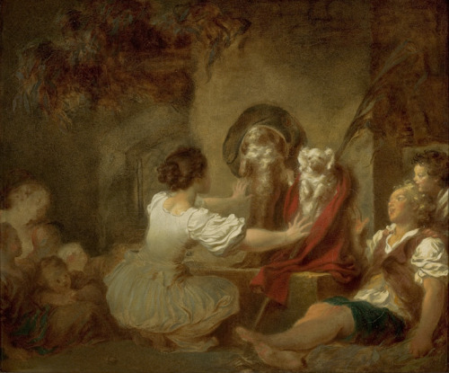 artist-jean-honore-fragonard: Education is All, 1780, Jean-Honore FragonardMedium: oil,canvas