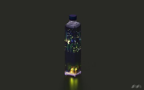pixel-voxel-diary:aurora-bottle（今更だけど別バージョン出てきたので…）#voxelart #magicavoxel t.co/iMzOso