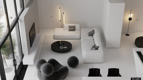 Confident Monochrome Interiors With Slick Form &...