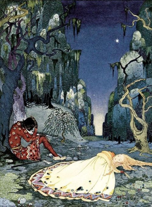 Illustration from OldFrench Fairy Tales by Virginia Frances Sterrett (1900–1931). American artist.