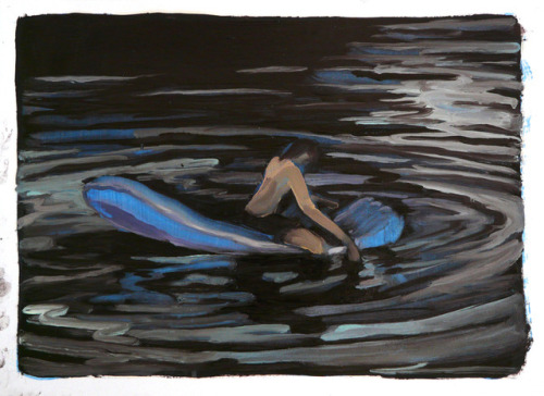 Floater  V   -    Alice Brasser, 2013Dutch,b.1965-Oil on paoer, 29,5 x 41 cm.
