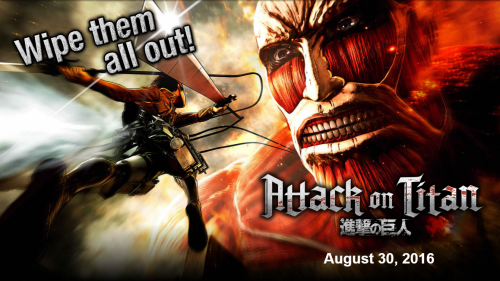 The official English website for KOEI TECMO’s Shingeki no Kyojin Playstation 4/Playstation 3/Playstation VITA game has been published!Release Date: August 30th, 2016 (North America & Europe)