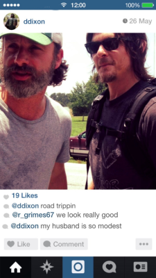 mycoveriscastiel:  A study of Rickyl: Rick from Daryl’s instagram [with regular interruptions from glenn rhee] (rick version)