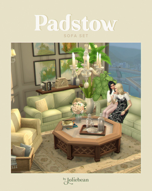 Padstow Sofa Set by JoliebeanMy very first ever objects set It took me an entire month and a billion