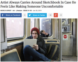 theonion:  Artist Always Carries Around Sketchbook