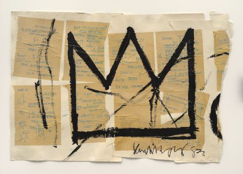 Basquiat: The UnknownNotebooks features a number of collages,from very small scale early works that 