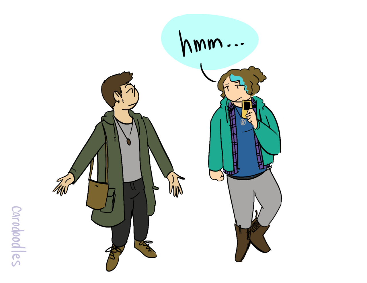 carodoodles: This comic has a special guest appearances by my nonbinary friends :3 