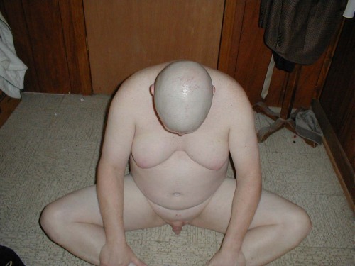 whitecastration:  I am of those who have castrated themselves.  I am a bald hairless, tiny nub, saggy boobed white eunuch who has made itself untouchable to females.