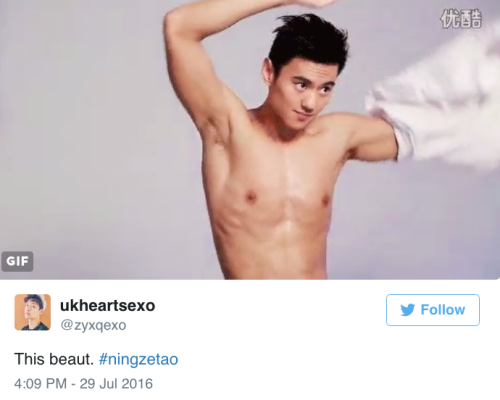 the-movemnt: Team China swimmer Ning Zetao is shattering stereotypes about Asian men. Twitter has a 