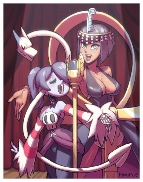 kinucakes:  Here are a couple of the digital commissions I’ve done so far for two of our Skullgirls indiegogo backers!! Thank you!  <3