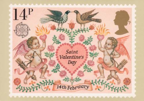 Saint Valentine’s DayPart of the Folklore commemorative stamp collection, 1981Artwork by Fritz Wegne