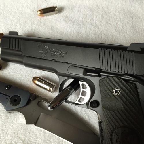 gunsknivesgear: Nighthawk Custom Enforcer, .45acp, Dewyer Custom frame lock. Thank you blackraptor f