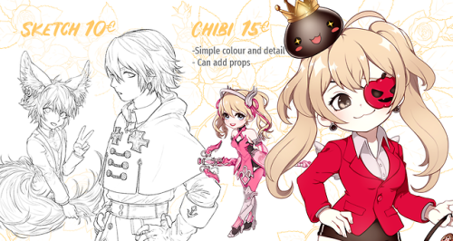  Commission status: FULL♥ Commission details here! ♥  * I only accept Paypal!Text version:•Bust up: 