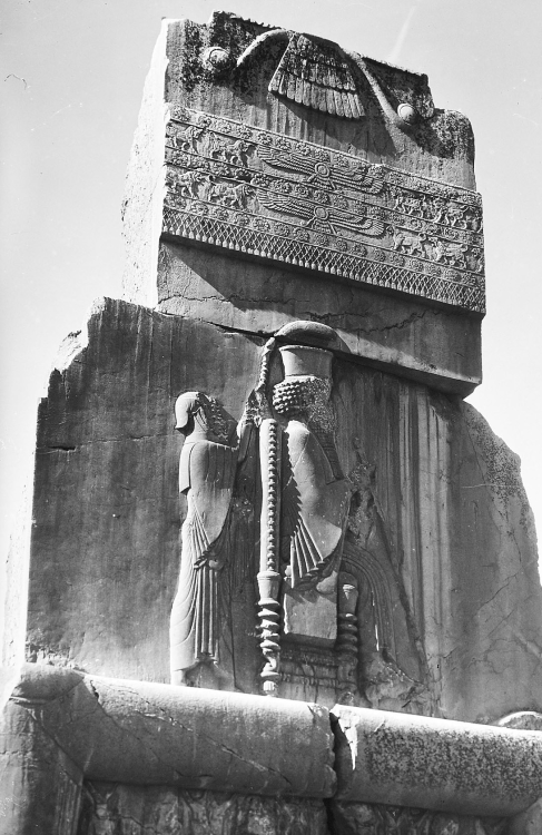 “Excavation of Persepolis (Iran): Throne Hall, Southern Wall, West Jamb of Western Doorway: View of 