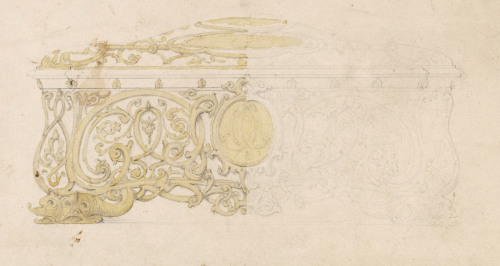 Charlotte Isabella Newman, the drawing of the gold casket is from an album of 1,593 designs, produce