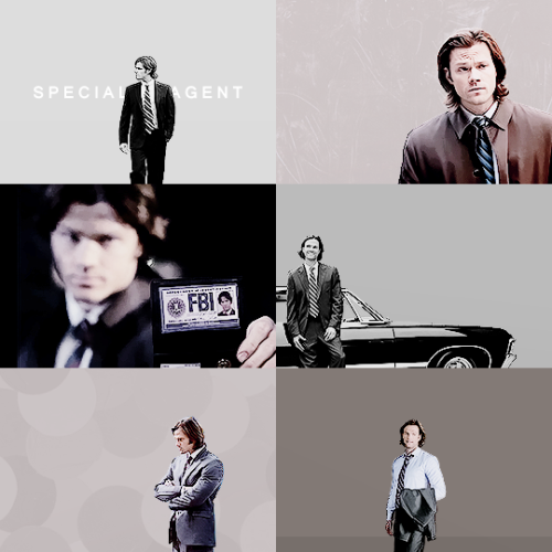 deanwnchestcr:Supernatural Edits Challenge | deanwnchestcr↳ Prompt: Sam + FBI Disguise