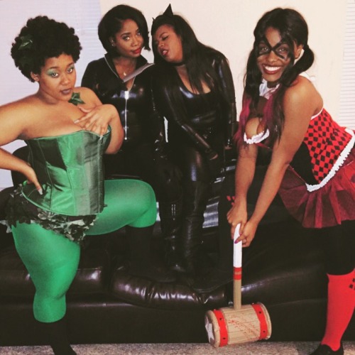 superheroesincolor:  Poison Ivy. Talia al Ghul. Catwoman. Harley Quinn.  #Halloween 2015 Submitted by itsdaijahjanae     [ Follow SuperheroesInColor on facebook / twitter / tumblr ]   