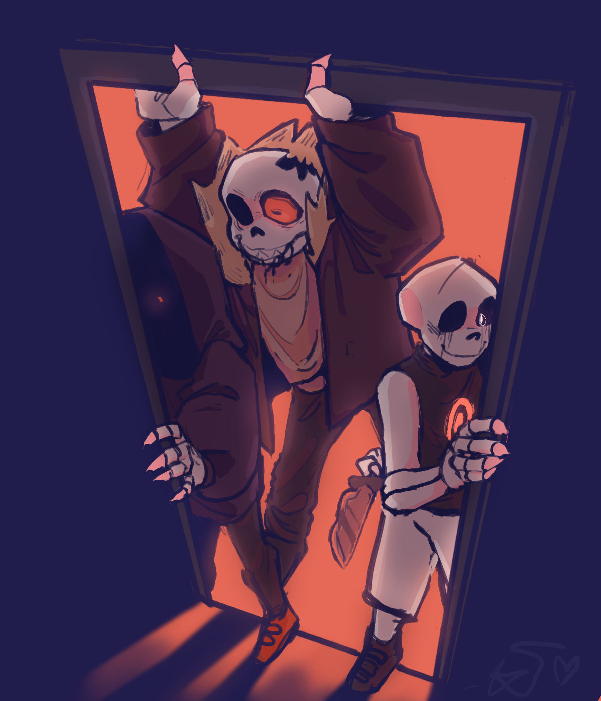 Dreamtale and nightmare sans in humans pt.2. Dream: brother, can you put  your tentacles down please. Nightmare: aww but we look so perfect! Do…