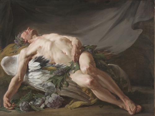 cma-european-art: Sleep, Jean Bernard Restout , c. 1771, Cleveland Museum of Art: European Painting and Sculpture The tradition of painting nude male figures in a studio setting was the cornerstone of artistic practice, teaching artists to depict the