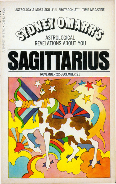 design-is-fine:  John Alcorn, Zodiac, 1969. Cover illustration for Sydney Omarr’s Astrological book series. Via MewDeep6 