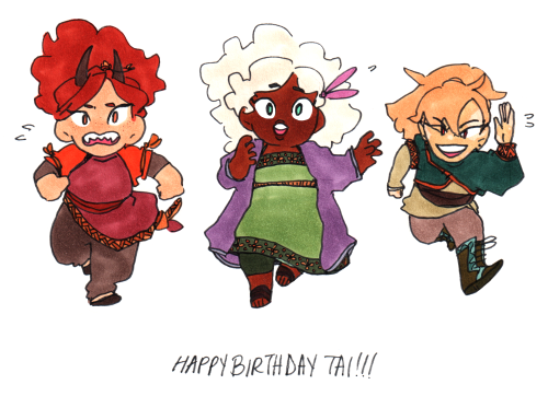 crabbng:they are running to make sure they dont miss telling u to have a happy bday @taichichuwhat !