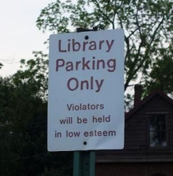 mysharona1987:  Some more funny library signs.