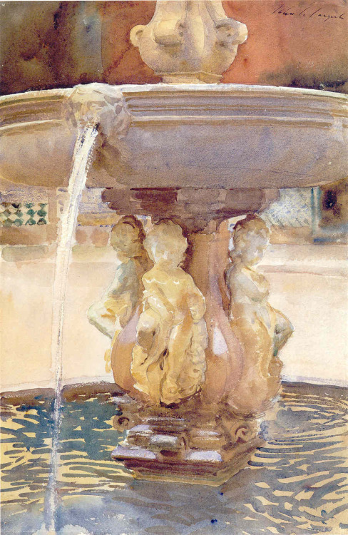 Spanish FountainJohn Singer Sargent, 1912, watercolor on paper, 54.88 x 33.02 cm.