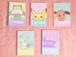 retrogamingblog:  Campus Notebooks released by the Pokemon Center