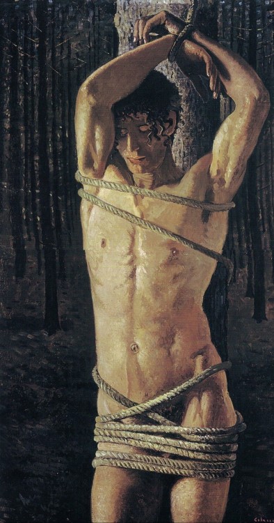 ganymedesrocks:  Saint Sebastian (1943), Giovanni Colacicchi (1900-1992)