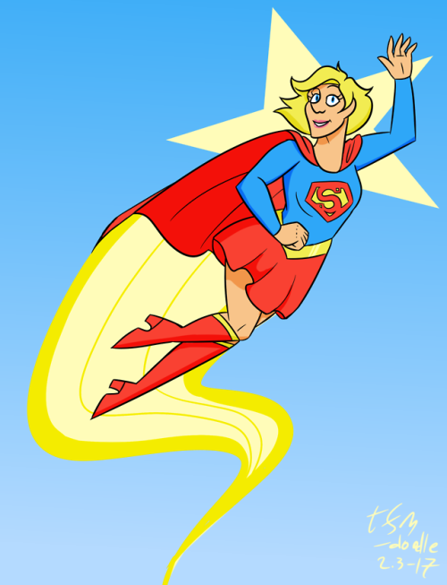 tfm-doodle:I’ve never read supergirl comic in my life but i just felt kinda drawing her?