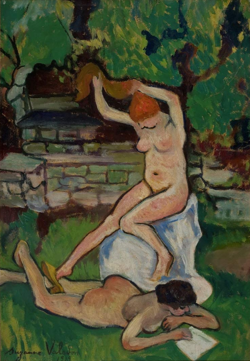 fordarkmornings:Suzanne Valadon  -  Nus,  1919French, 1865-1938Oil on board