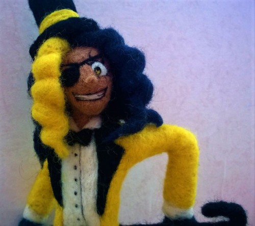 kindafooey: Here he is! A needle felted human Bill Cipher, based on @rustedqueen‘s design which just