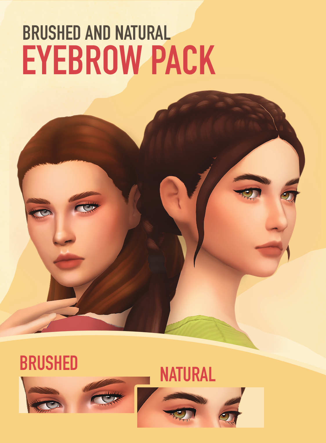 the sims 4 custom content eyebrows