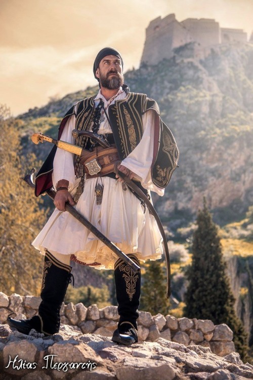 gemsofgreece:Traditional attire. Photo taken by: Ilias Pergantis. Man in photo: Demetrios Frangos.